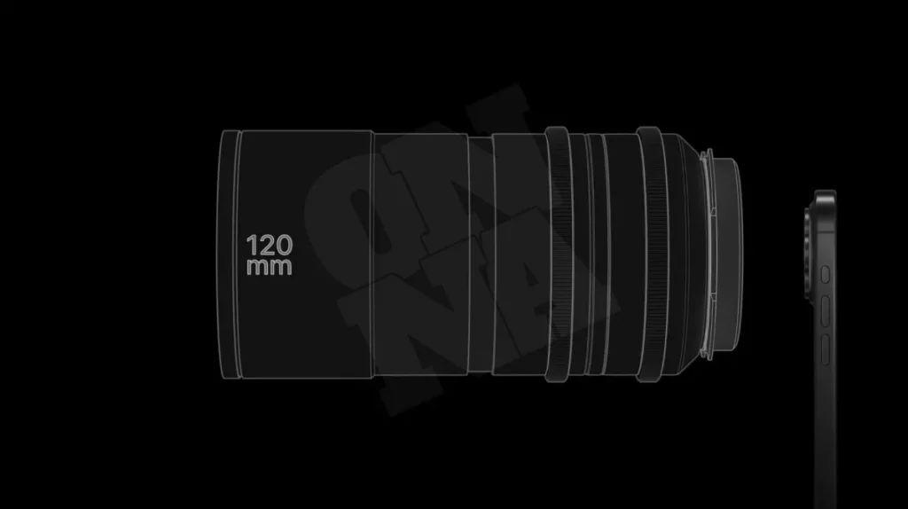 아이폰15 프로 및 아이폰15 프로맥스 카메라 망원 120mm