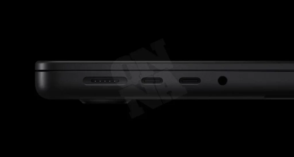 M3 맥북 프로 블랙 색상 연결 포트 USB C 맥세이프