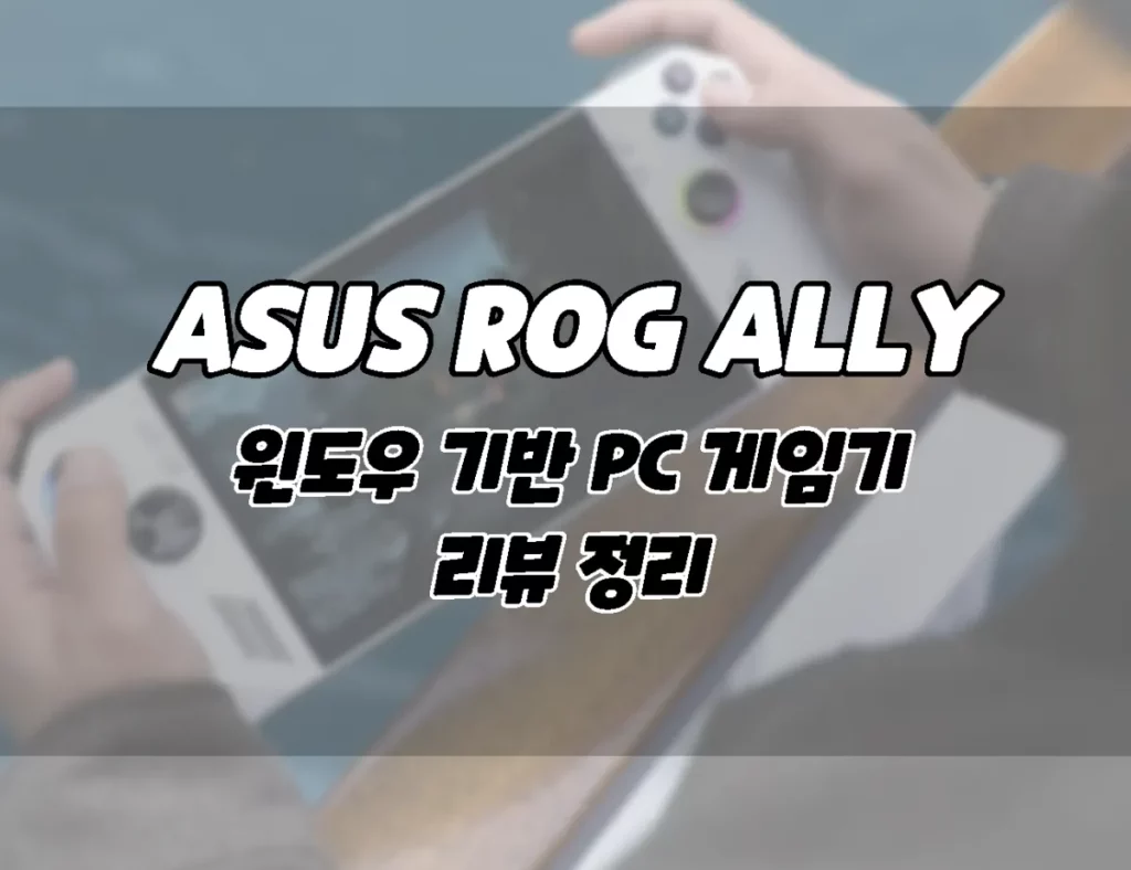 ASUS ROG ALLY 리뷰 정리 윈도우 호환 휴대용 PC 게임기 001