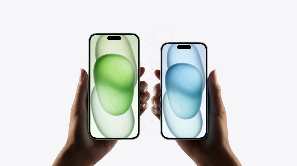 아이폰15 및 아이폰15 플러스 디자인 기본 비교 크기 디스플레이