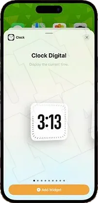 아이폰 iOS17.2 디지털 시계 위젯