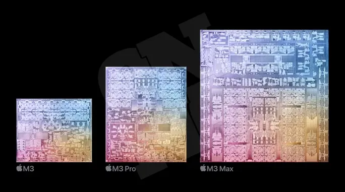 애플 M3 칩 시리즈 m3 M3Pro M3Max M3 프로 M3 실리콘 구조도