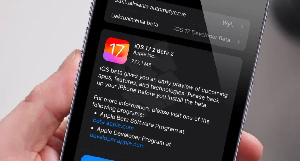 애플 아이폰 ios17.2 beta2 소프트웨어 업데이트